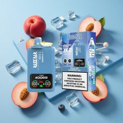 Barackjég_Áfonyajég Razz Bar 40000 Puffs Egyhasználatos E-cigaretta Típus-C Port és Teljesítmény Kijelző