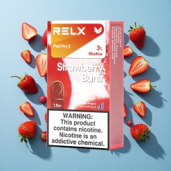 Eper Robbanás RELX Pod Pro 2 600 Puffs Nikotintartalom:3%