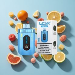 Málna-Mezes Medve íz Razz Bar 50K Puffs Eldobható E-cigaretta 50000 Puffs és 650 MaH Akkumulátor