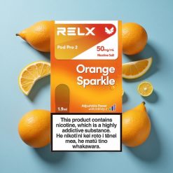 Narancs Csillám RELX Pod Pro 2 600 Puffs 1,9ml e-liquiddel, 3 feszültségbeállítás